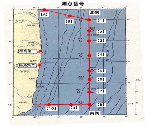  MEXT Seawater Sampling Locations