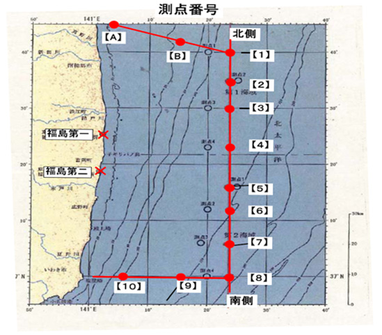 MEXT Seawater Sampling Locations