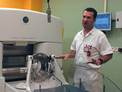 In health care, the double-edged sword of radiation can be used to fight cancer and scope out signs of disease... under strict controls and in the right hands. In Prague, Czech Republic, Dr. Josef Novotn&yacute;,  a medical physicist, works to make sure that patients are correctly and safely treated at Na Homolce Hospital. He checks and calibrates equipment, and conducts training in radiation safety under an IAEA-supported project.