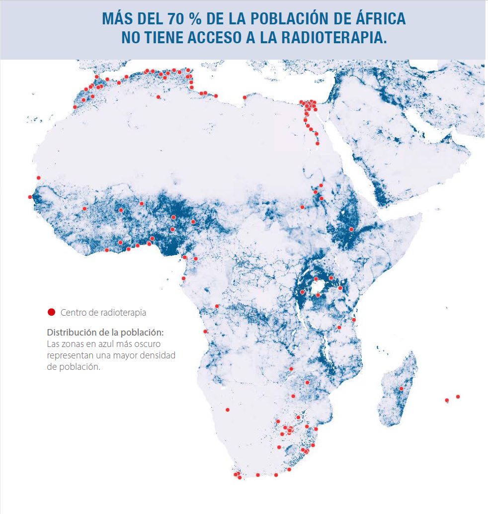 Más del 70 % de la población de África no tiene acceso a la radioterapia