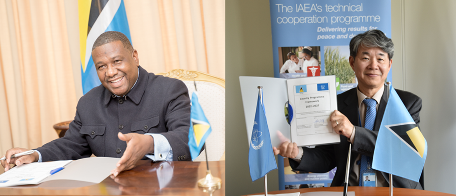 Saint Lucia Signs its First Country Programme Framework (CPF) for 2022