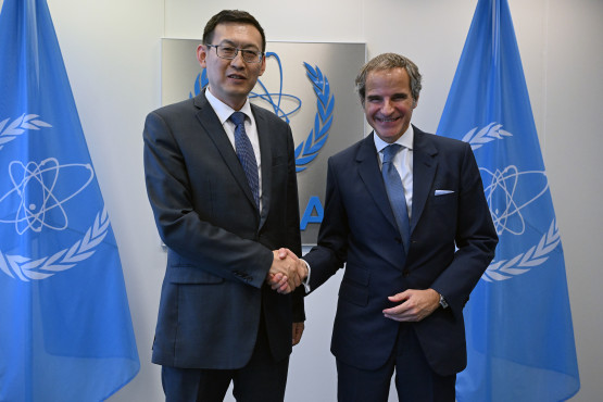 Rafael Mariano Grossi, IAEA Director-General, met with Mr. Jing LIU, Vice Chairman of the China Atomic Energy Authority, during his official visit to the Agency headquarters in Vienna, Austria. 3 June 2024.