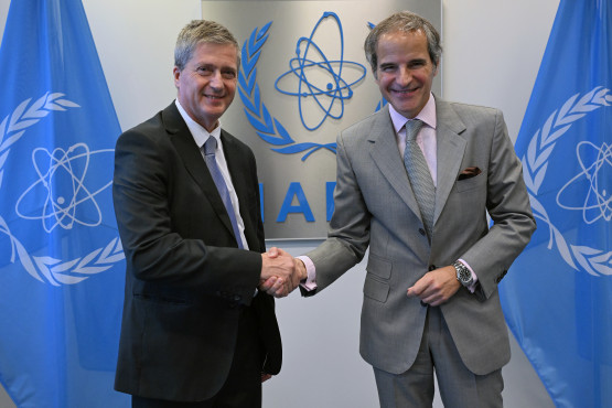 Rafael Mariano Grossi, IAEA Director-General, met with Leonardo Sobehart, President of the Argentine Nuclear Regulator Authority, during his official visit to the Agency headquarters in Vienna, Austria. 5 June 2024.