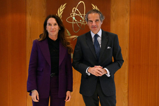 Rafael Mariano Grossi, IAEA Director-General, met with HE Ms. Vanessa Frazier, Permanent Representative of Malta to the United Nations in New York, during her official visit to the Agency headquarters in Vienna, Austria. 8 May 2024.