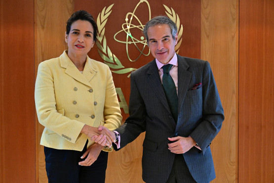 Rafael Mariano Grossi, IAEA Director-General, met with HE Ms. Laila Benali, Minister of Energy of Morocco, during her official visit to the Agency headquarters in Vienna, Austria. 9 July 2025.