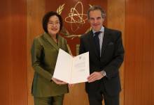 The new Resident Representative of Thailand to the IAEA, HE Ms. Vilawen Mangklatanakul, presented her credentials to IAEA Director General Rafael Mariano Grossi, at the Agency headquarters in Vienna, Austria. 6 January 2023