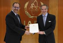 The new Resident Representative of Jordan to the IAEA, HE Mr. Haitham Abu Alfoul, presented his credentials to IAEA Director General Rafael Mariano Grossi, at the Agency headquarters in Vienna, Austria. 25 January 2023


