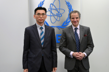 Rafael Mariano Grossi, IAEA Director-General, met with PARK Young-hyo, Director-General for Non-proliferation and Nuclear Affairs, Ministry of Foreign Affairs (MOFA), Republic of Korea, during his official visit at the Agency headquarters in Vienna, Austria. 9 March 2022. 