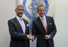 Rafael Mariano Grossi, IAEA Director General, met with Dr. Subrahmanyam Jaishankar, Minister of External Affairs of India during his official visit to the Agency headquarters in Vienna, Austria. 3 January 2023.