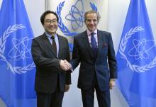 Rafael Mariano Grossi, IAEA Director General, met with H.E. Mr. LEE Do-hoon, Second Vice Minister of Foreign Affairs of the Republic of Korea, during his official visit to the Agency headquarters in Vienna, Austria. 7 March 2023.