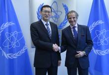 Rafael Mariano Grossi, IAEA Director General, met with LIU Jing, Vice Chairman of the China Atomic Energy Authority (CAEA), during his official visit to the Agency headquarters in Vienna, Austria. 7 March 2023.