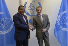 Rafael Mariano Grossi, IAEA Director General met with HE Mr. Jean-Claude Gakosso, Minister for Foreign Affairs of Congo during his official visit to the Agency headquarters in Vienna, Austria. 17 March 2023. 