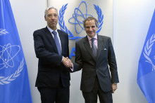 Rafael Mariano Grossi, IAEA Director General, met with HE Mr. João Gomes Cravinho, Minister for Foreign Affairs of Portugal, during his official visit to the Agency headquarters in Vienna, Austria. 30 June 2023