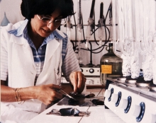 Biologist at the Marine Environment Laboratories, Monaco. Date unknown. Please credit IAEA