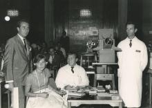 Four participants (maybe also staff members) during the panel inside the conference room. 
(IAEA Archives/Credit: Photo Ellinger)