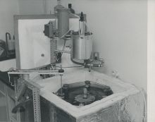 Calorimeter  built at the IAEA laboratory in Seibersdorf with precision of measurement +/- 0.5%.  February 1962. Please credit IAEA  