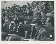 Some of the 280 delegates at the opening of the 2nd Fusion Energy Conference in the Culham Lecture Theatre at Culham Laboratory, United Kingdom, 6 September 1965. 
(IAEA Archives/Credit: UKAEA, United Kingdom)