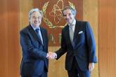 Rafael Mariano Grossi, IAEA Director General, met with Antonio Guterres, Secretary-General of the United Nations, during his official visit to the Agency headquarters in Vienna, Austria. 11 May 2022.