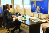 Rafael Mariano Grossi, IAEA Director General, spoke with Stefan Löfven, Prime Minister of Sweden during a video conference at the Agency headquarters in Vienna, Austria. 21 August 2020