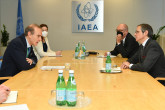 Rafael Mariano Grossi, IAEA Director General, met with Enrique Mora, Deputy Secretary-General European Union, during his official visit at the Agency headquarters in Vienna, Austria. 12 May 2021. 