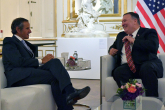 Rafael Mariano Grossi, IAEA Director General, met with Mike Pompeo, United States Secretary of State during an official meeting held at the Belvedere Palace in Vienna, Austria. 14 August 2020