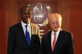 IAEA Director General Yukiya Amano met with Eloi Laourou, Ambassador, Resident Representative of Benin to the IAEA  at the Agency headquarters in Vienna, Austria. 9 November 2016