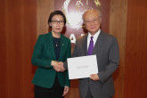 The new Resident Representative of Mongolia, Battungalag Gankhuurai, presented her credentials to IAEA Director General Yukiya Amano at the IAEA headquarters in Vienna, Austria on 19 May 2017