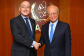 The new Resident Representative of the United Kingdom, David Hall, presented his credentials to IAEA Director General Yukiya Amano at the IAEA headquarters in Vienna, Austria on 1 August 2017