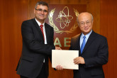 The new Resident Representative of Slovakia to the IAEA, Peter Mišík, presented his credentials to IAEA Director General Yukiya Amano at the IAEA headquarters  in Vienna, Austria, on 7 September 2017.