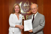 The new Resident Representative of Canada to the IAEA, Heidi Hulan, presented her credentials to IAEA Director General Yukiya Amano at the IAEA headquarters  in Vienna, Austria, on 8 September 2017.