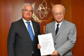 The new Resident Representative of Portugal to the IAEA, António de Almeida Ribeiro, presented his credentials to IAEA Director General Yukiya Amano at the IAEA headquarters  in Vienna, Austria, on 13 September 2017.