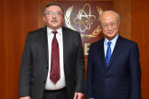 <br>
The new Resident Representative of the Russian Federation to the IAEA, Mikhail Ulyanov, presented his credentials to IAEA Director General Yukiya Amano at the IAEA headquarters  in Vienna, Austria, on 2 February 2018.
 </br>

 <br>
Михаил Ульянов
 </br>

 <br>
2 февраля 2018 года в Центральных учреждениях МАГАТЭ в Вене, Австрия, свои полномочия Генеральному директору МАГАТЭ Юкии Амано представил новый постоянный представитель Российской Федерации при МАГАТЭ Михаил Ульянов.
 <br>


