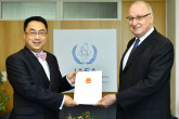 The new Resident Representative of China to the IAEA, HE Mr Wang Qun, presented his credentials to Aldo Malavasi, IAEA Acting Director General, and Head of the Department of Nuclear Sciences and Applications at the IAEA headquarters in Vienna, Austria, on 5 September 2018.