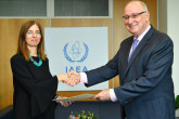 The new Resident Representative of Cyprus to the IAEA, HE Ms Elena Rafti, presented her credentials to Aldo Malavasi, IAEA Acting Director General, and Head of the Department of Nuclear Sciences and Applications at the IAEA headquarters in Vienna, Austria, on 6 September 2018.