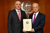 The new Resident Representative of Georgia to the IAEA, HE Mr David Dondua, presented his credentials to IAEA Director General Yukiya Amano at the IAEA headquarters in Vienna, Austria, on 21 November 2018.