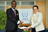 The new Resident Representative of Ghana to the IAEA, HE Mr Ramses Joseph Cleland, presented his credentials to Najat Mokhtar, IAEA Acting Director General, and Head of the Department of Nuclear Sciences and Applications at the IAEA headquarters in Vienna, Austria, on 15 March 2019



