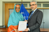 The new Resident Representative of Chad to the IAEA, HE Ms Mariam Ali Moussa, presented her credentials to Juan Carlos Lentijo, IAEA Acting Director General and Head of the Department of Nuclear Safety and Security at the IAEA headquarters in Vienna, Austria, on 25 March 2019