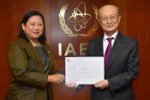 The new Resident Representative of Thailand to the IAEA, HE Ms Morakot Sriswasdi, presented her credentials to IAEA Director General Yukiya Amano at the IAEA headquarters in Vienna, Austria, on 3 May 2019