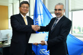 The new Resident Representative of the Republic of Korea to the IAEA, HE Mr Chae-Hyun Shin, presented his credentials to Juan Carlos Lentijo, IAEA Acting Director General, and Head of the Department of Nuclear Safety and Security at the IAEA headquarters in Vienna, Austria, on 9 July 2019