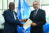 The new Resident Representative of Sierra Leone to the IAEA, HE Mr M’Baimba Lamin Baryoh, presented his credentials to Juan Carlos Lentijo, IAEA Acting Director General, and Head of the Department of Nuclear Safety and Security at the IAEA headquarters in Vienna, Austria, on 11 July 2019