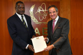 The new Resident Representative of Niger to the IAEA, HE Mr. Laouali Labo, presented his credentials to IAEA Director General Rafael Mariano Grossi at the Agency headquarters in Vienna, Austria, on 30 January 2020


