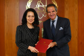 The new Resident Representative of Poland to the IAEA, HE Ms. Dominika Anna Krois, presented her credentials to IAEA Director General Rafael Mariano Grossi at the Agency headquarters in Vienna, Austria, on 7 February 2020.