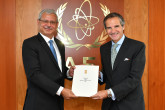 The new Resident Representative of India to the IAEA, HE Mr. Jaideep Mazumdar, presented his credentials to IAEA Director General Rafael Mariano Grossi at the Agency headquarters in Vienna, Austria, on 10 July 2020.