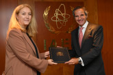 The new Resident Representative of Spain to the IAEA, HE Ms. Esther Monterrubio Villar, presented her credentials to IAEA Director General Rafael Mariano Grossi at the Agency headquarters in Vienna, Austria, on 10 September 2020.

