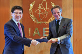 The new Resident Representative of Uzbekistan to the IAEA, HE Mr. Abat Fayzullaev, presented his credentials to IAEA Director General Rafael Mariano Grossi at the Agency headquarters in Vienna, Austria, on 18 September 2020.


