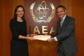The new Resident Representative of the United Kingdom to the IAEA, HE Ms. Corinne Kitsell, presented her credentials to IAEA Director General Rafael Mariano Grossi at the Agency headquarters in Vienna, Austria, on 23 October 2020.

