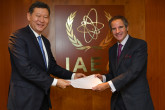 The new Resident Representative of Kazakhstan to the IAEA, HE Mr. Kairat Umarov, presented his credentials to IAEA Director General Rafael Mariano Grossi at the Agency headquarters in Vienna, Austria, on 29 October 2020.


