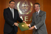 The new Resident Representative of Brazil to the IAEA, HE Mr. Carlos Sérgio Sobral Duarte, presented his credentials to IAEA Director General Rafael Mariano Grossi, at the Agency headquarters in Vienna, Austria. 22 January 2021