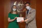 The new Resident Representative of Chile to the IAEA, HE Ms. Belen Sapag Munoz de la Pena, presented her credentials to IAEA Director General Rafael Mariano Grossi at the Agency headquarters in Vienna, Austria. 23 July 2021


