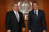 The new Resident Representative of Canada to the IAEA, HE Mr. Troy Lulashnyk, presented his credentials to IAEA Director General Rafael Mariano Grossi at the Agency headquarters in Vienna, Austria. 27 September 2021